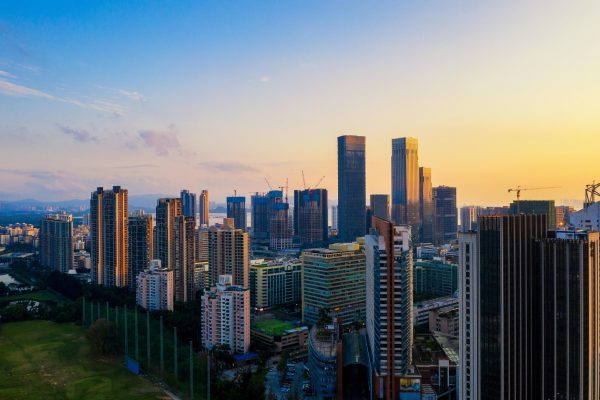 Asia office buildings skyline