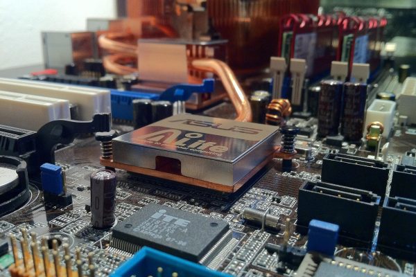 Electric motherboard closeup high resolution