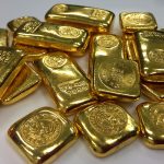 Pile of gold bullions