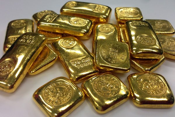Pile of gold bullions