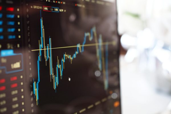 stocks tracking on computer screen